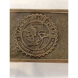 1970s Illinois‎ State Police Law Enforcement Vintage Belt Buckle Obsolete